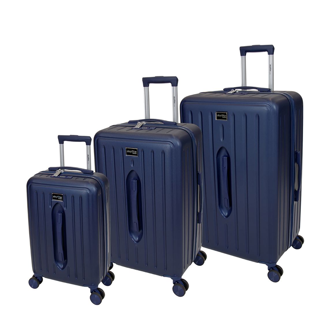 Blue Modern Trunk 55/67/77cm 3-Piece Suitcase Set main product photo