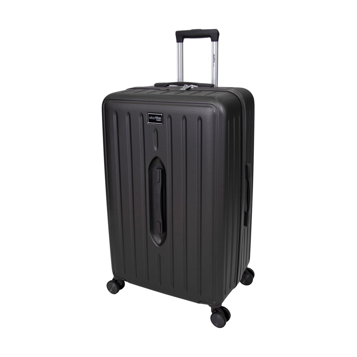Charcoal Modern Trunk 77cm Large Single Suitcase main product photo