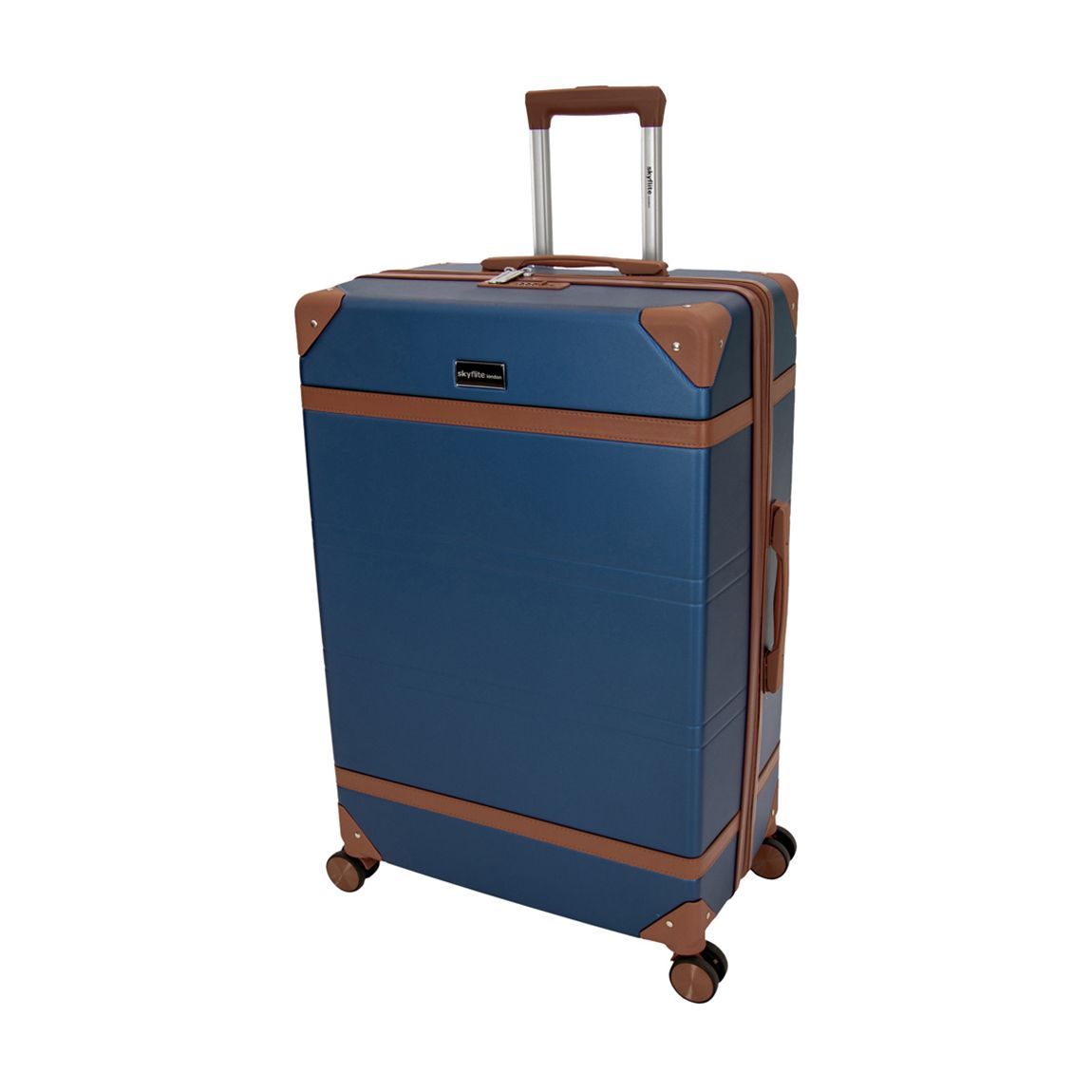 Blue Retro 77cm Large Single Suitcase main product photo