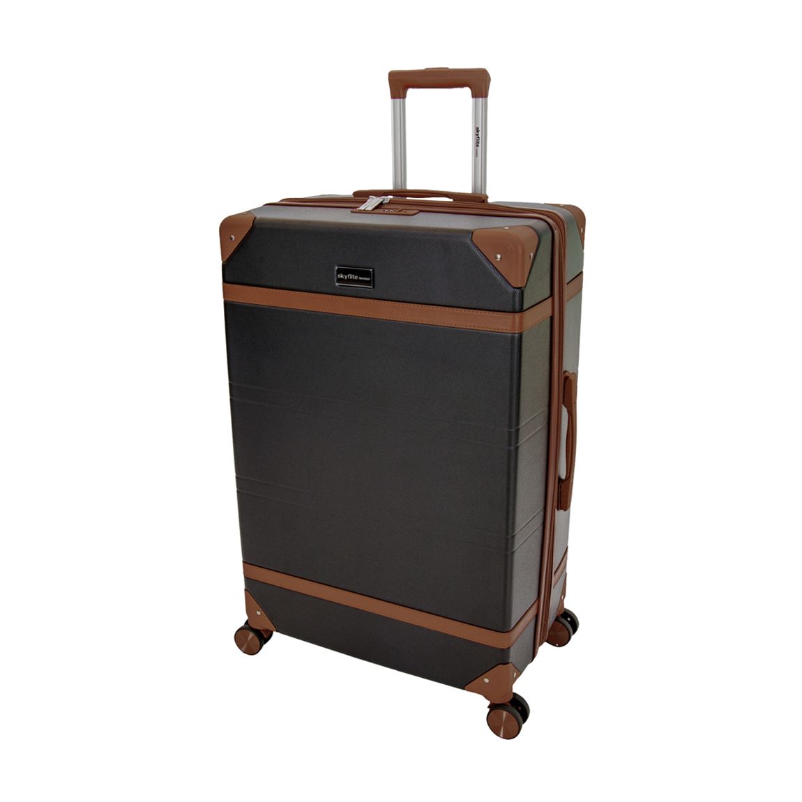 Black Retro 77cm Large Single Suitcase main product photo