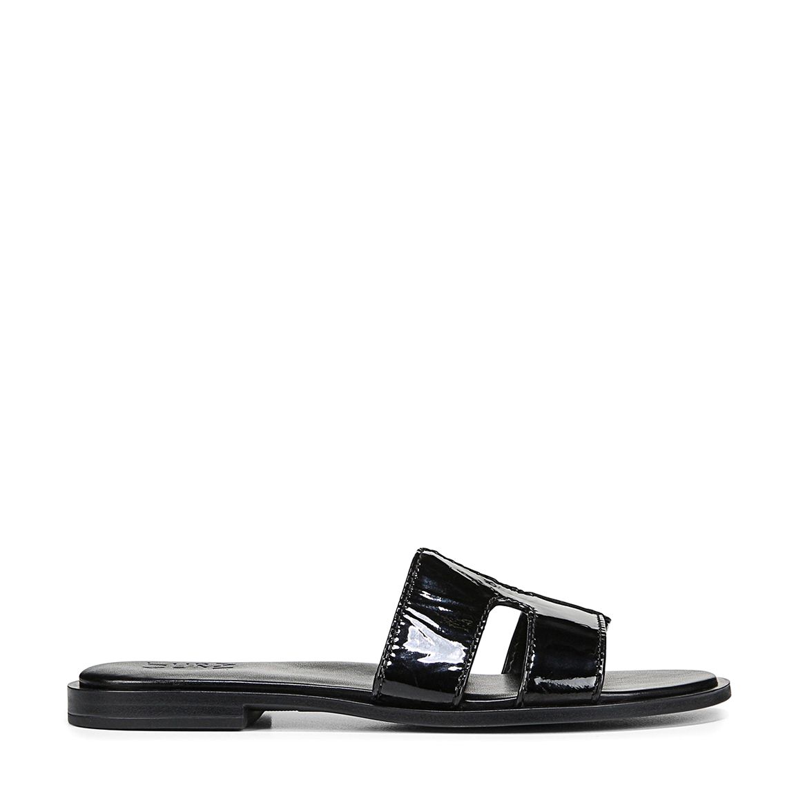 Black Fame Patent Leather Flat Sandals main product photo