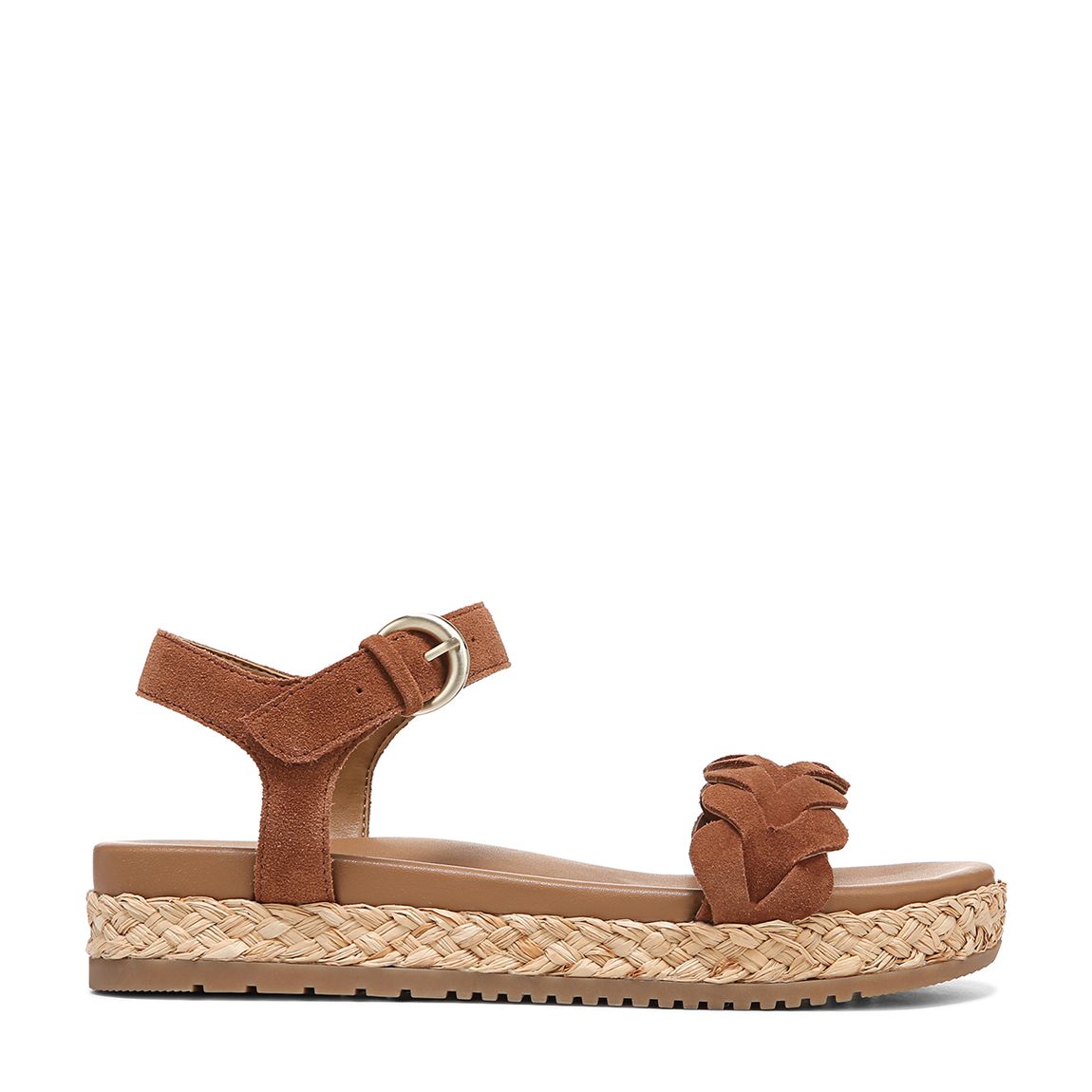 Brown Neila Suede Platform Espadrille main product photo