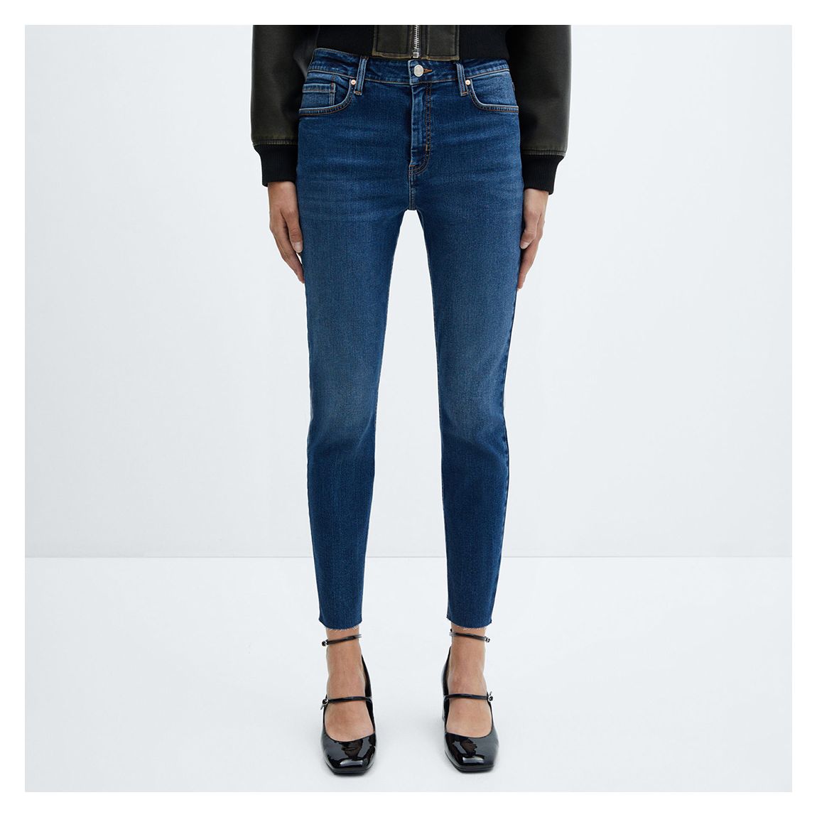 Dark Blue Skinny Crop Jeans main product photo
