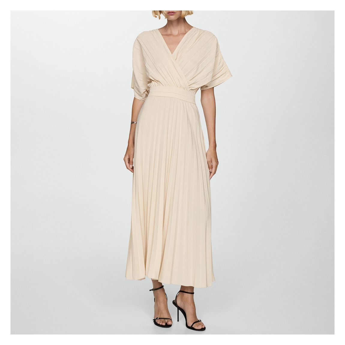 Ecru Drop Shoulder A-Line Dress main product photo