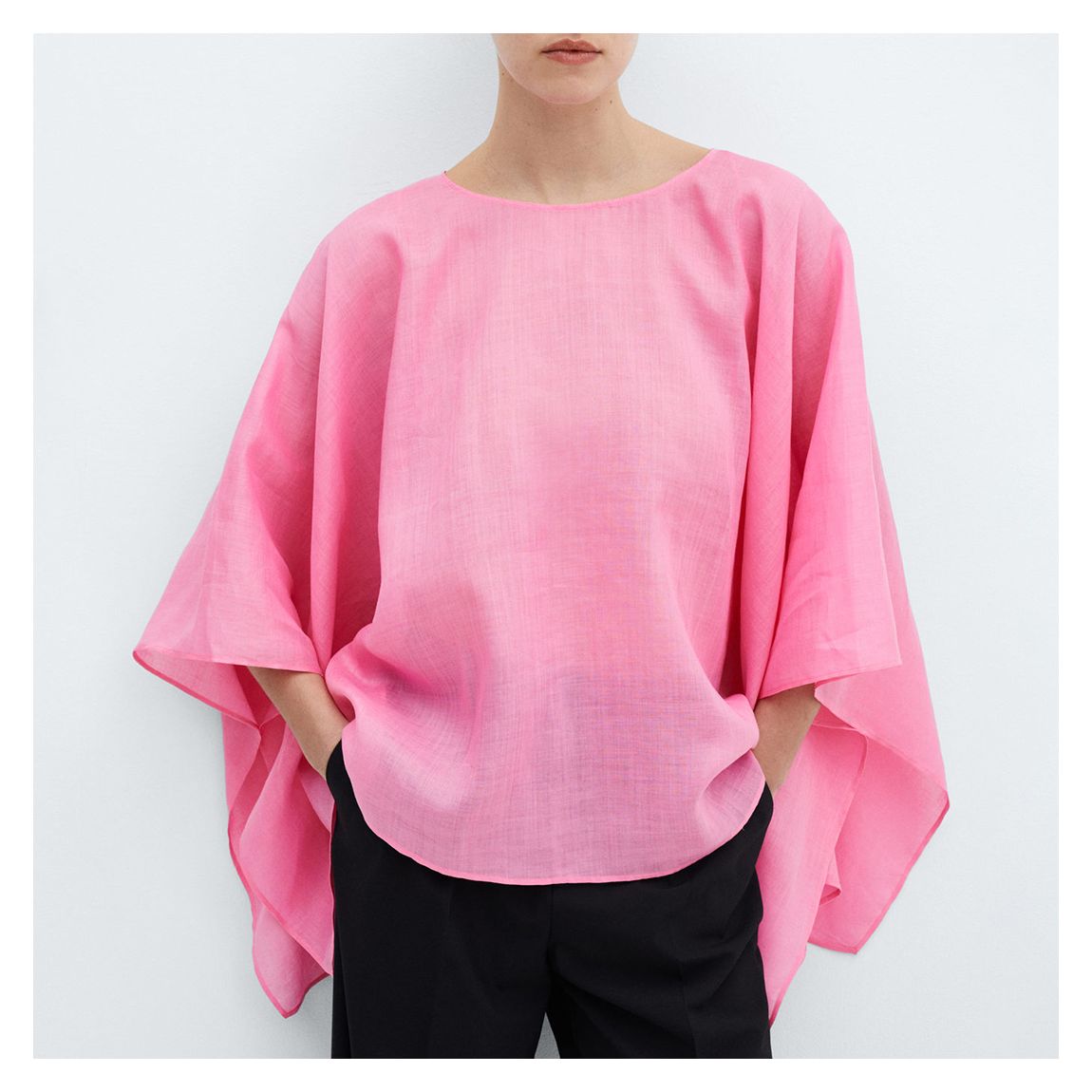 Baby Pink Poncho Top main product photo