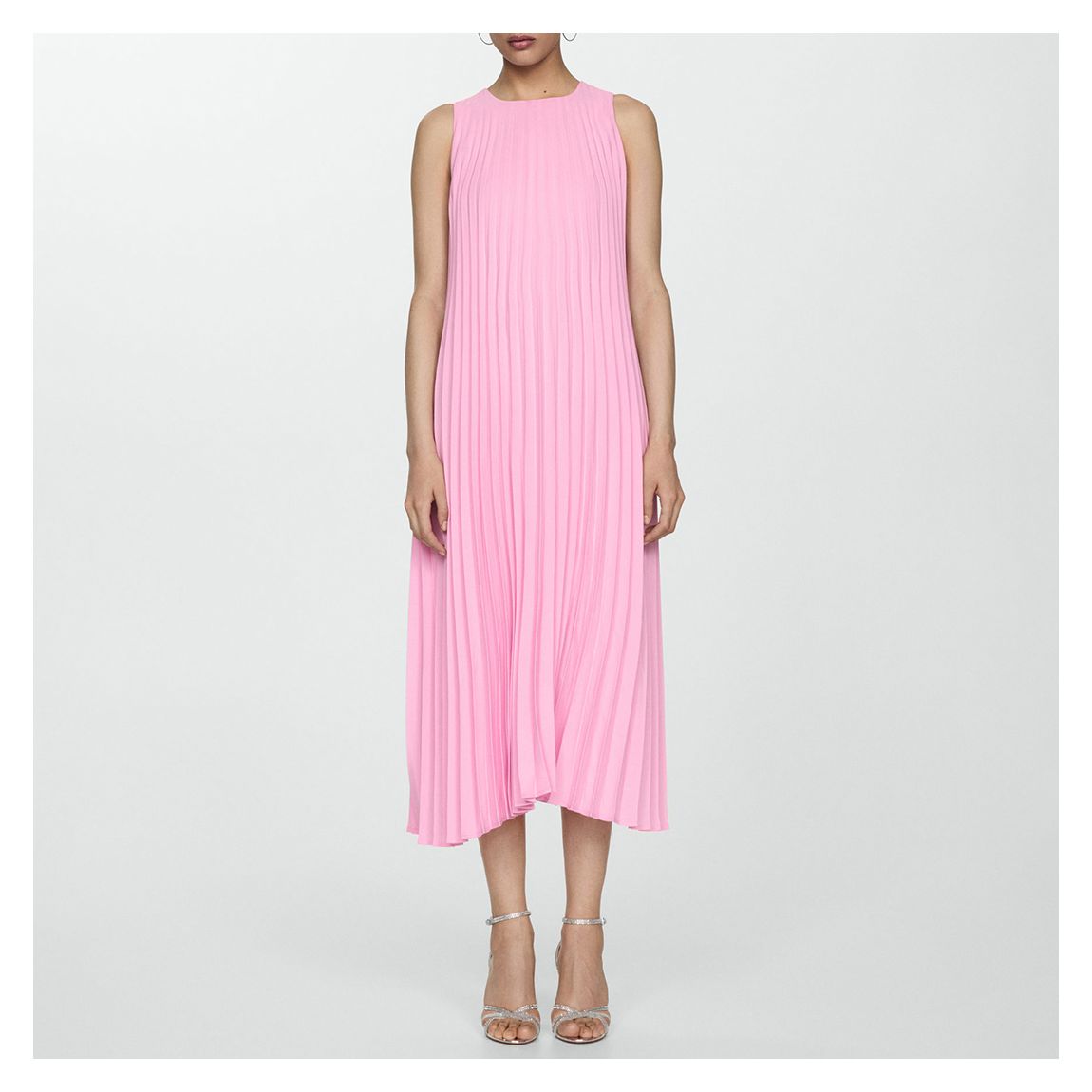Flamingo Pleated A-Line Midi Dress main product photo