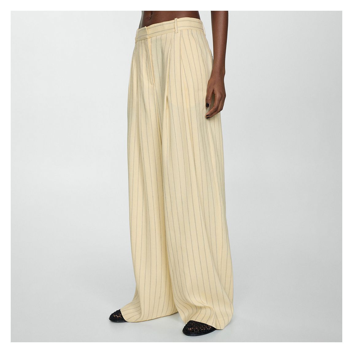 Butter Yellow Linen Blend Trouser main product photo