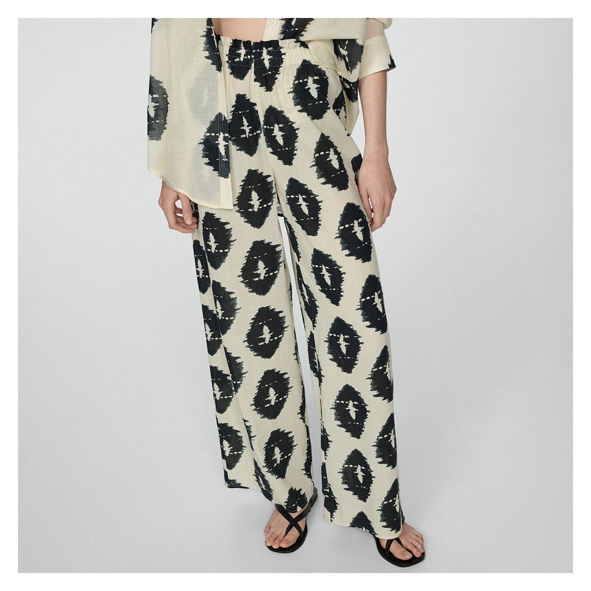 Multi Printed Wide Leg Trousers main product photo