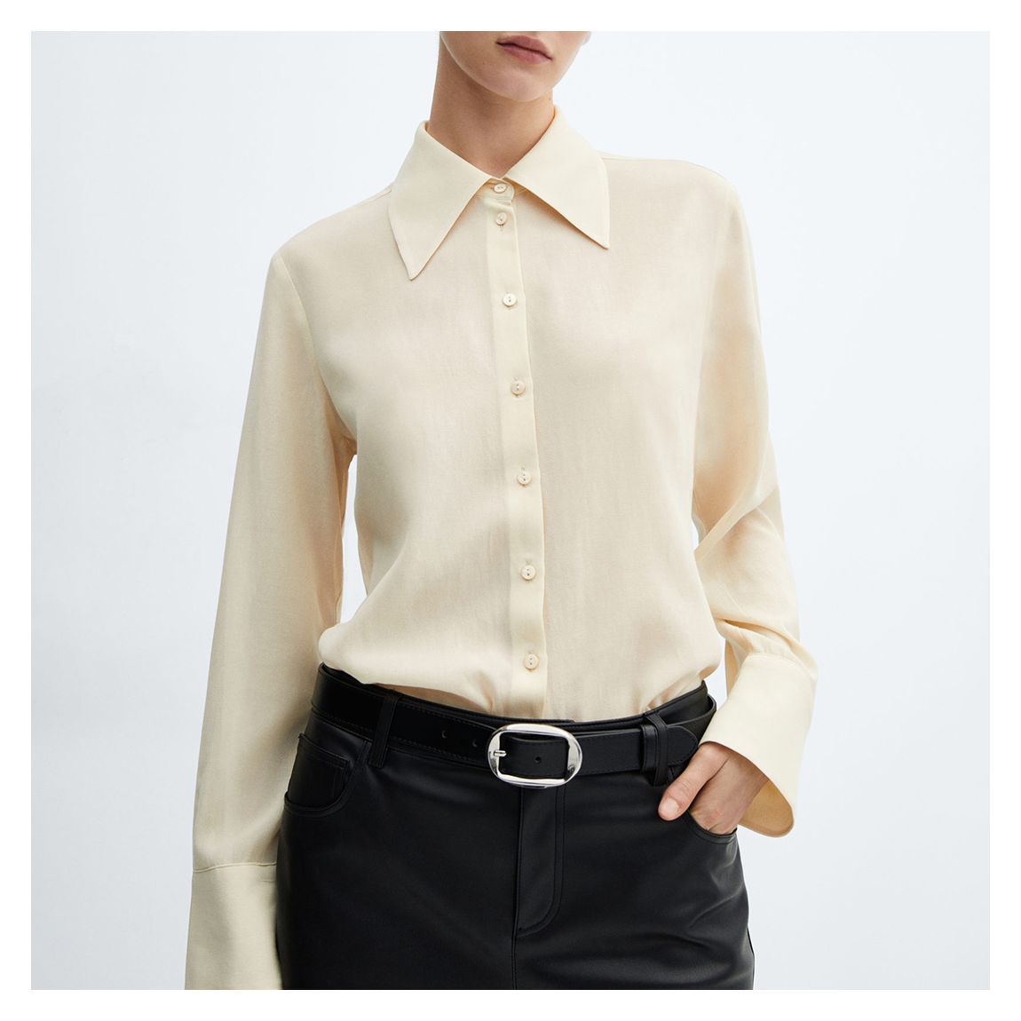 Ecru Button Through Shirt main product photo