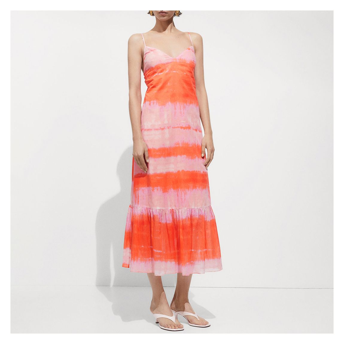Pink Ombré Tiered Maxi Dress main product photo