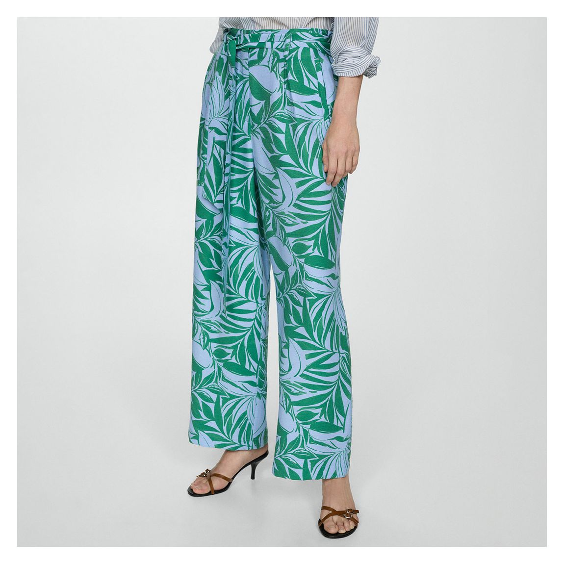 Blue/Green Floral Trouser main product photo