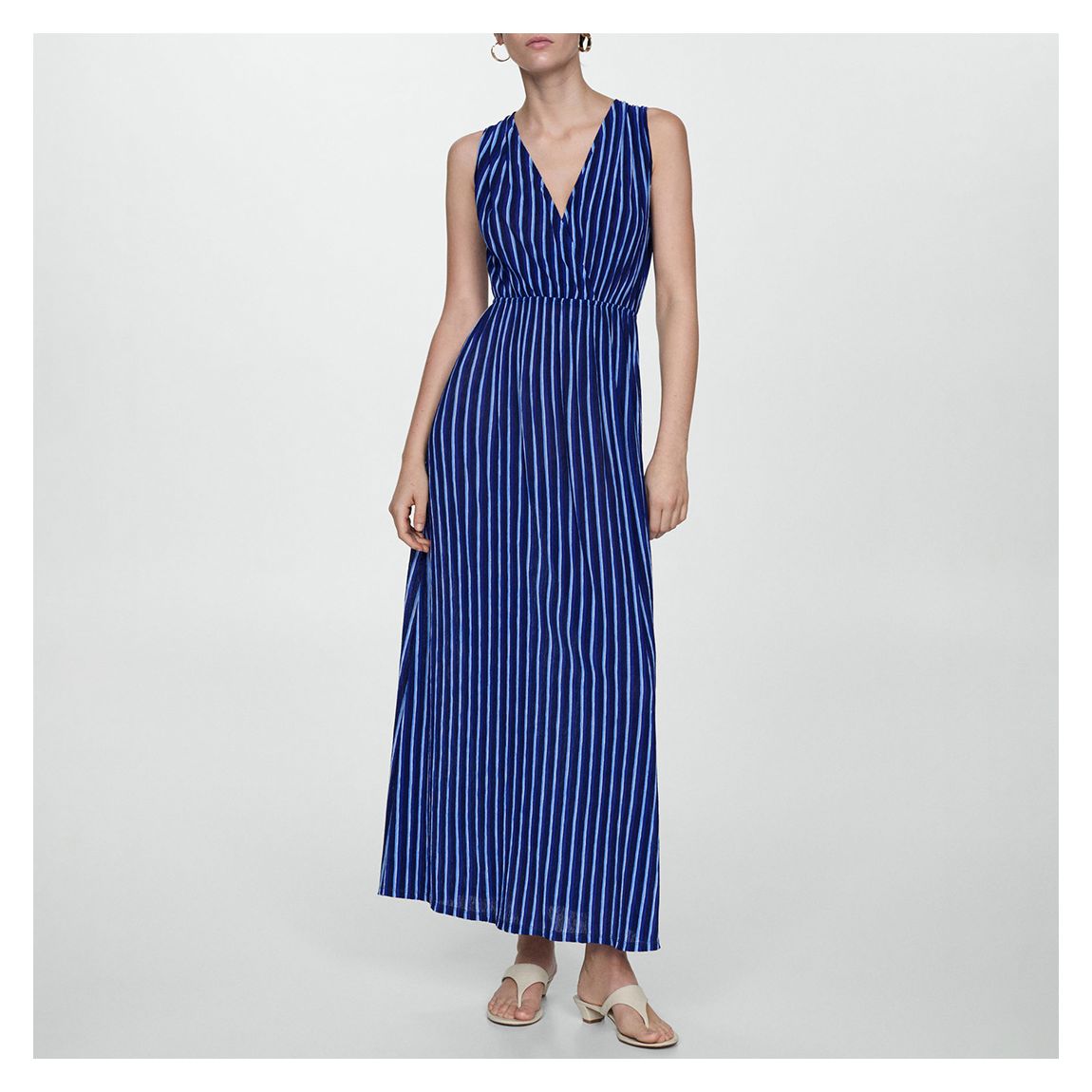 Dark Blue Stripe Maxi Dress main product photo