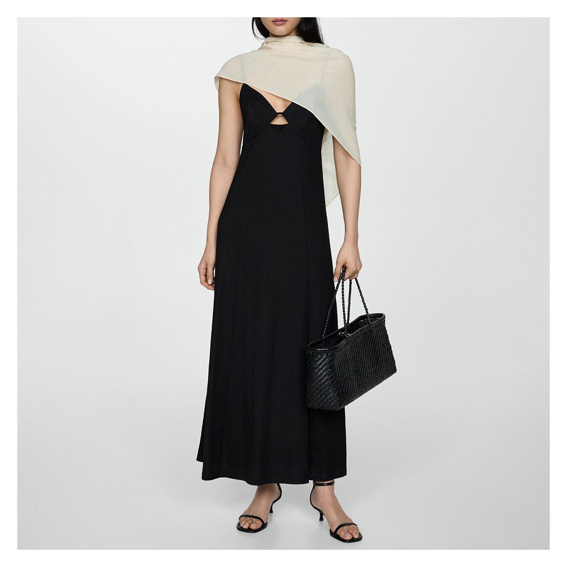 Black Keyhole Maxi Dress main product photo