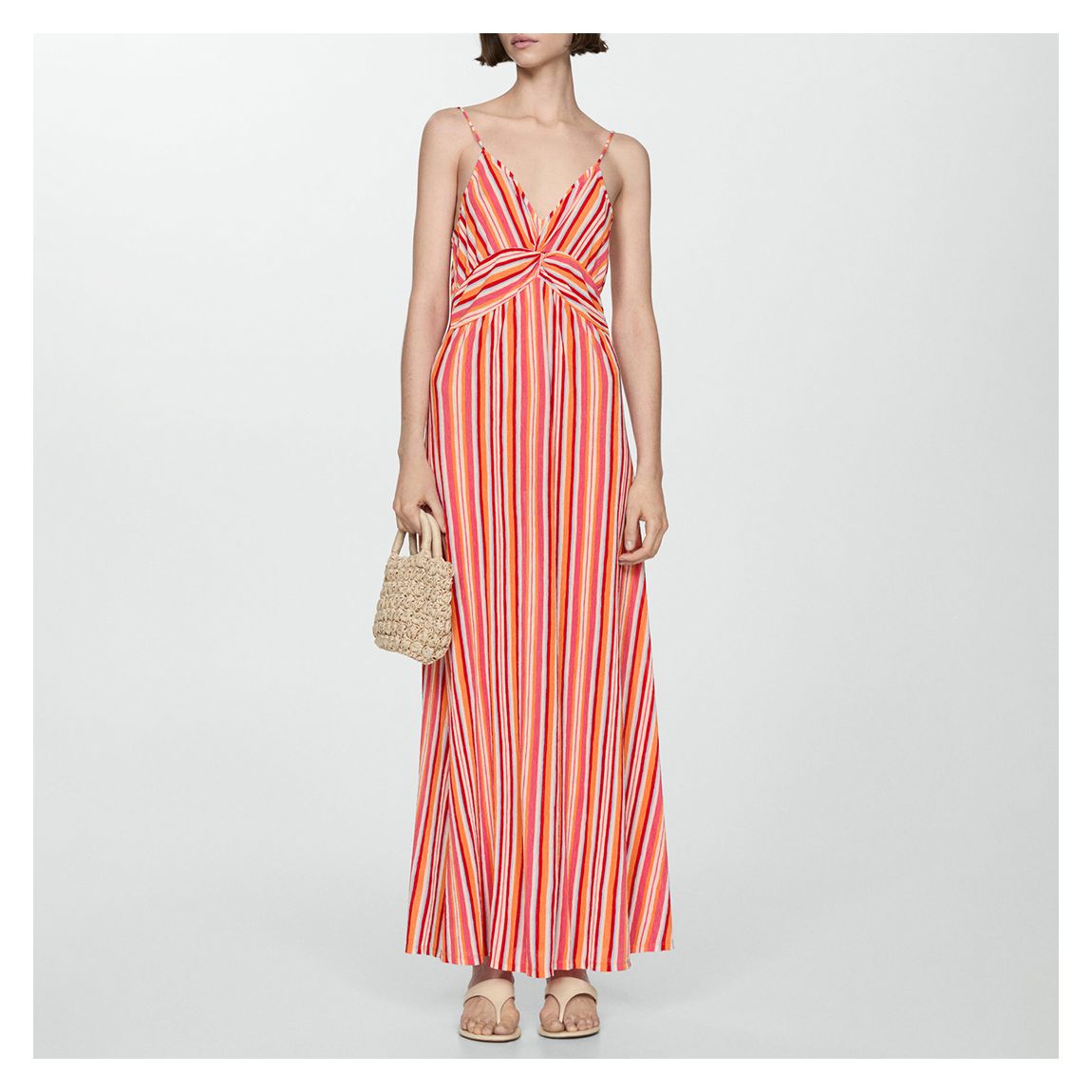 Multi Stripe V-Neck Maxi Dress main product photo