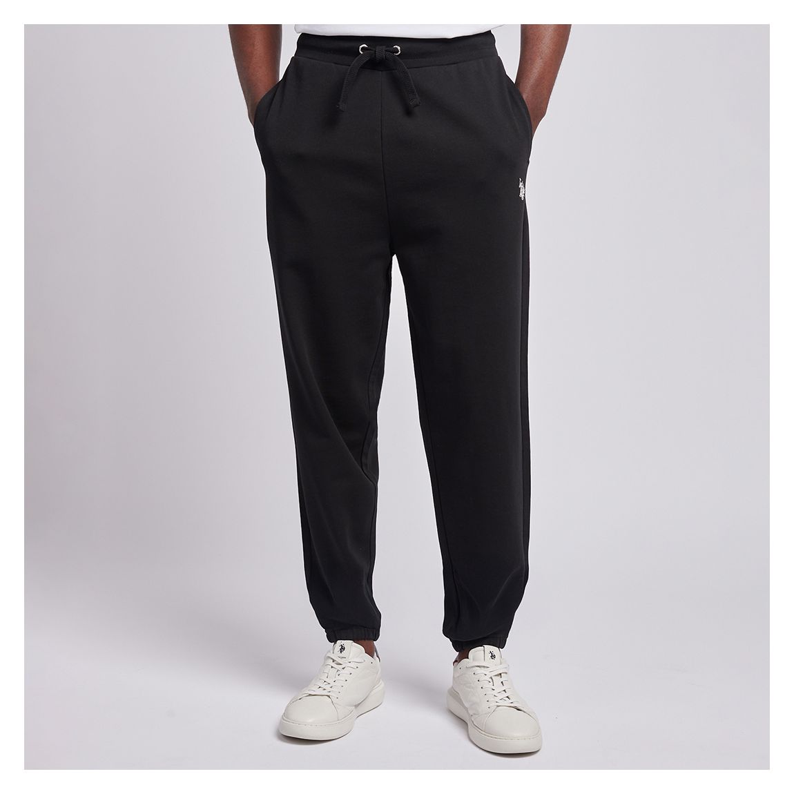Black Cotton Blend Joggers main product photo