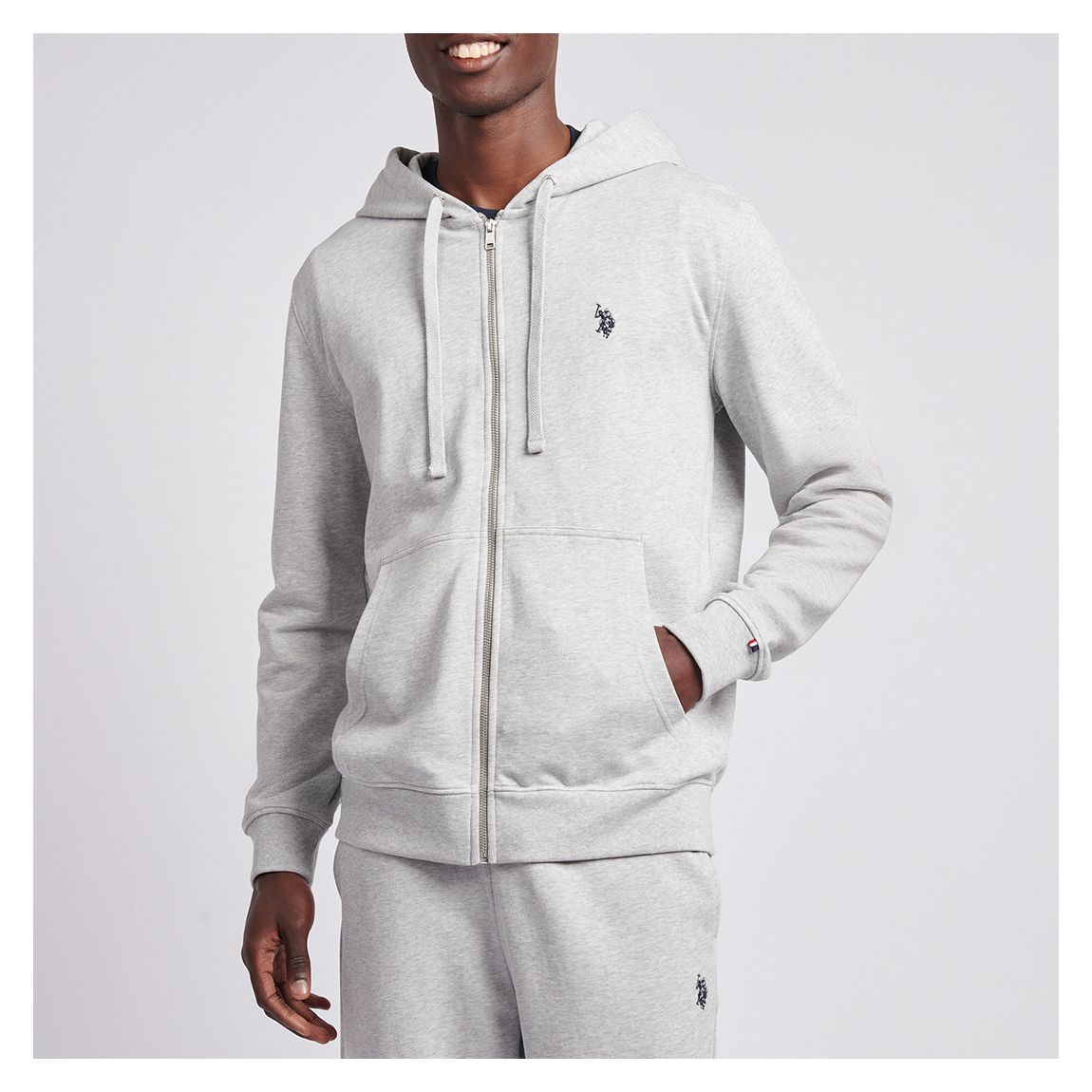 Grey Zip Hoodie main product photo