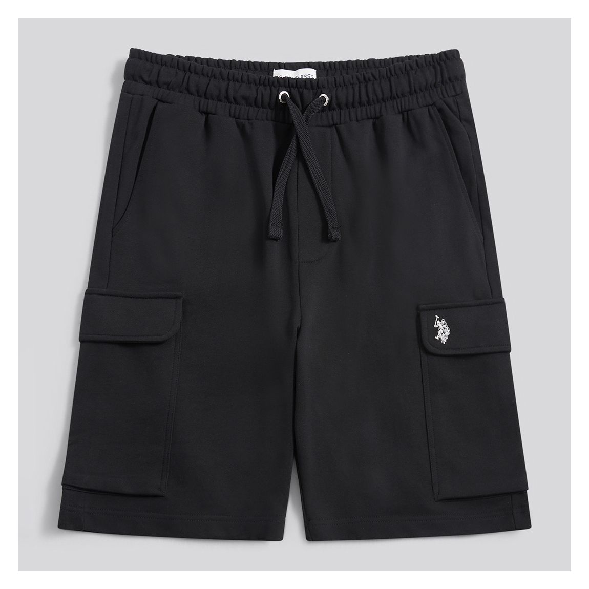 Black Utility Cotton Shorts main product photo