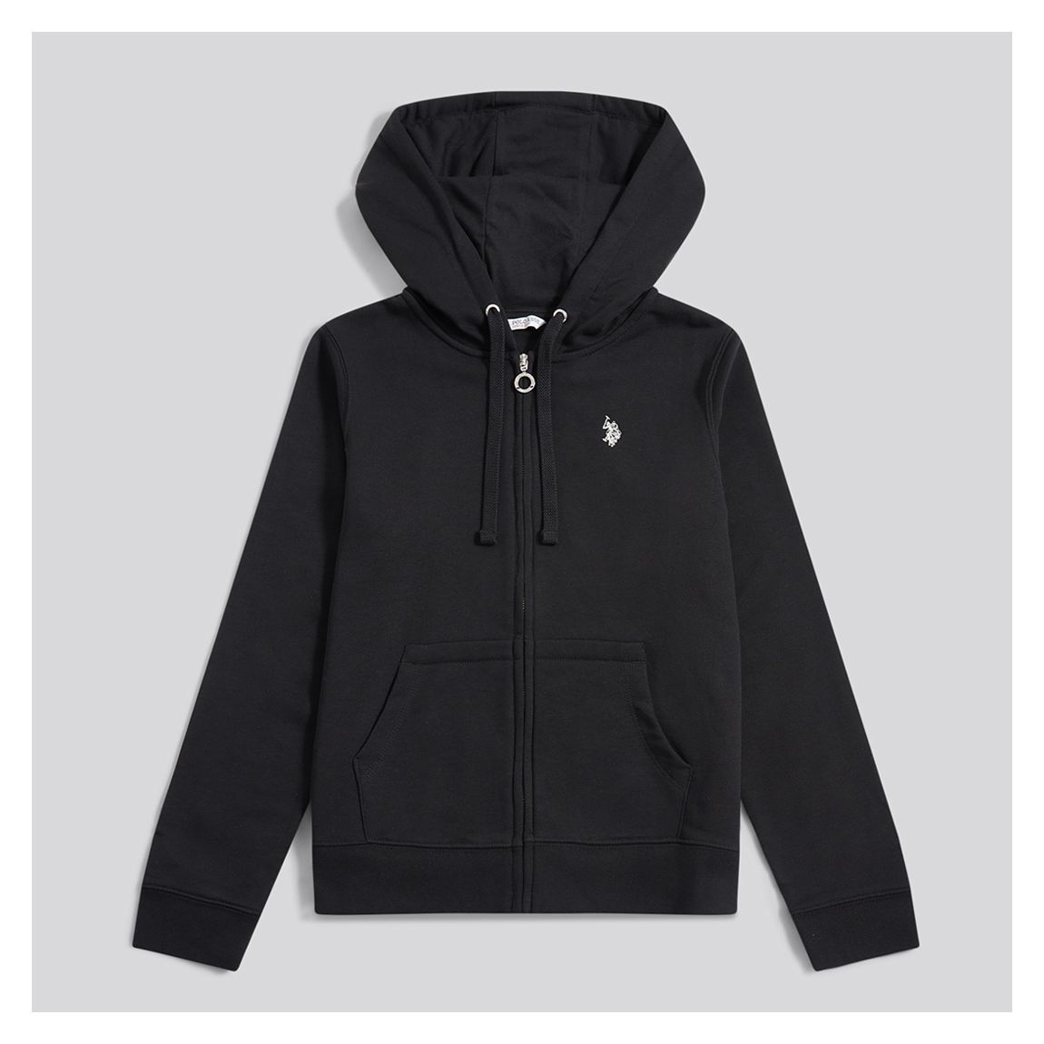 Black Zip Through Hoodie main product photo