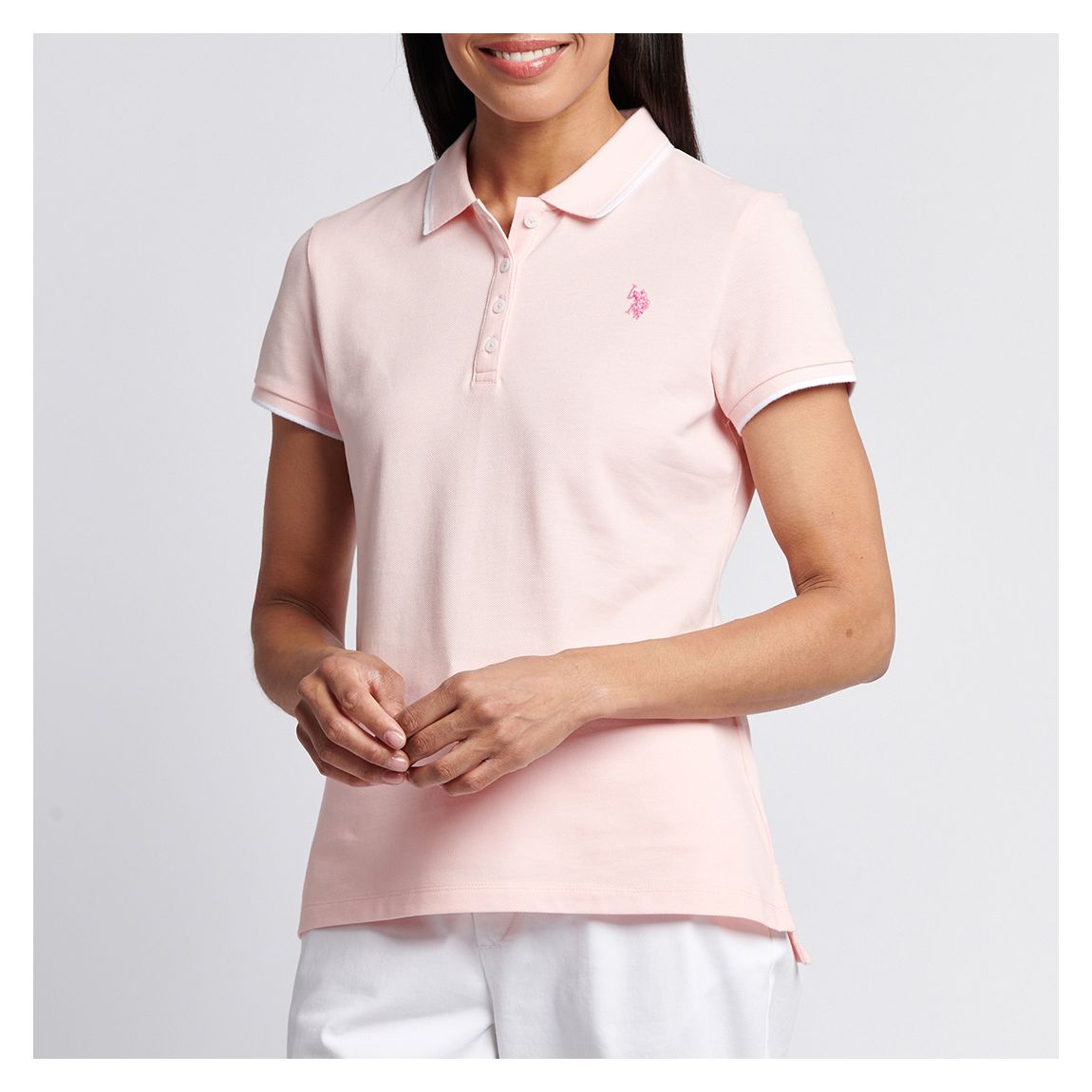 Pink Tipped Polo Shirt main product photo