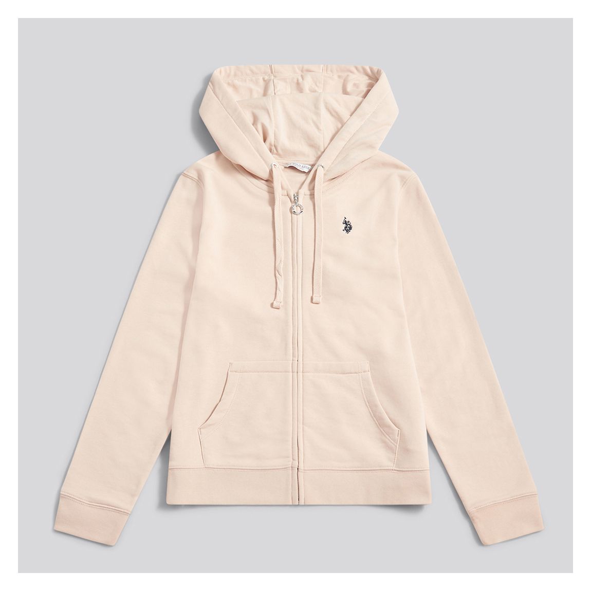 Light Pink Zip Through Hoodie main product photo