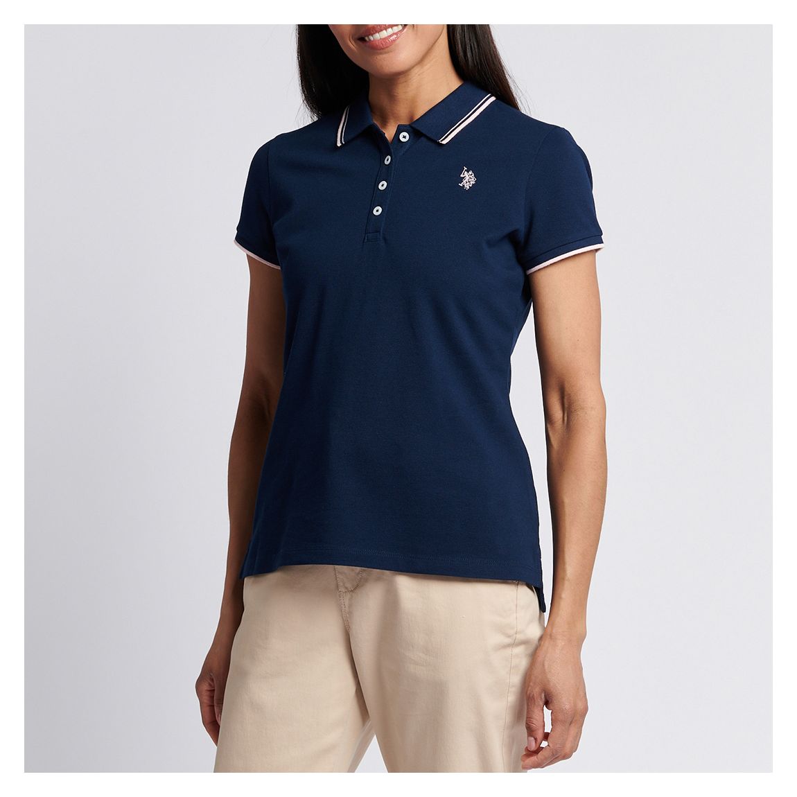 Navy Tipped Polo Shirt main product photo
