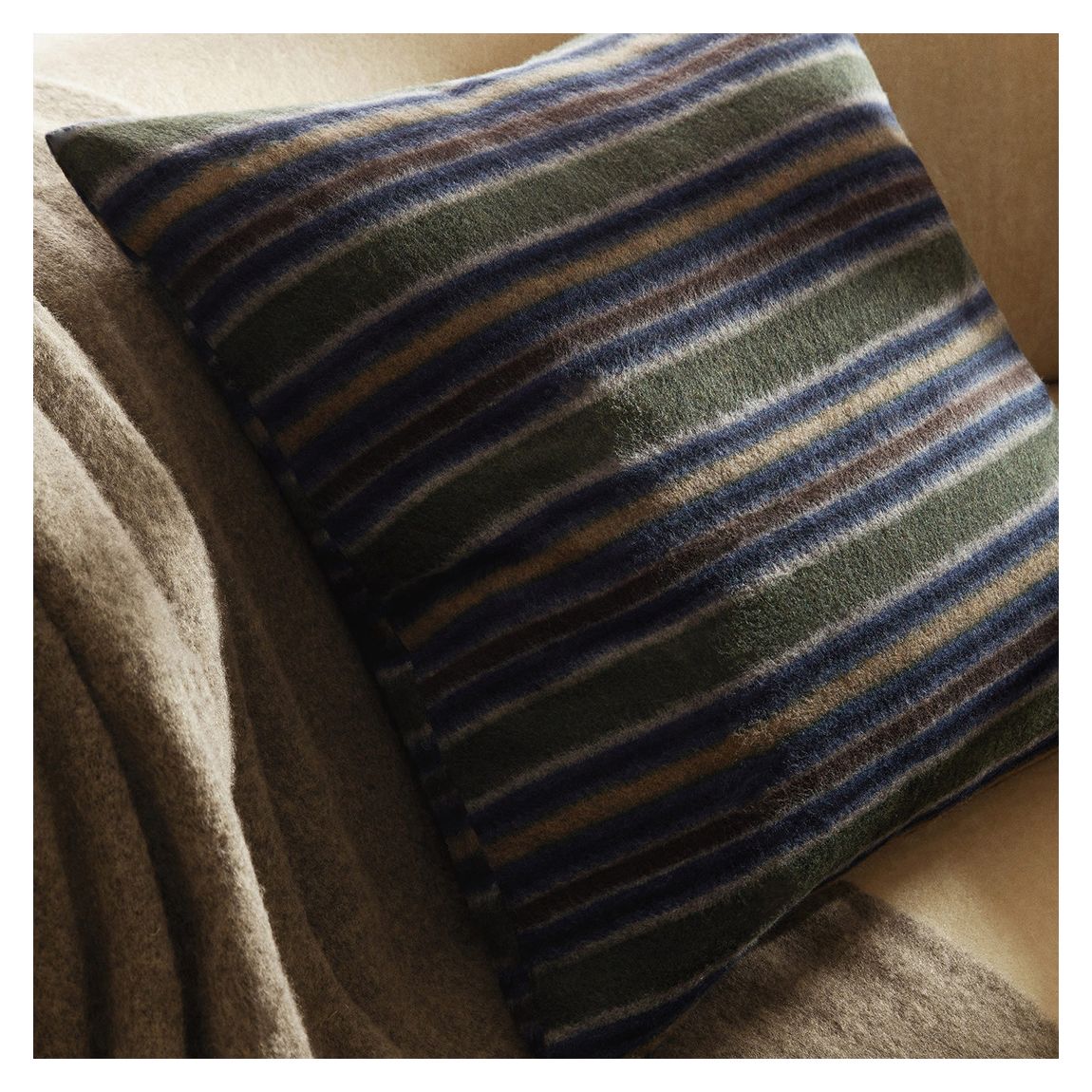 Textured Striped Rectangle Cushion Case main product photo