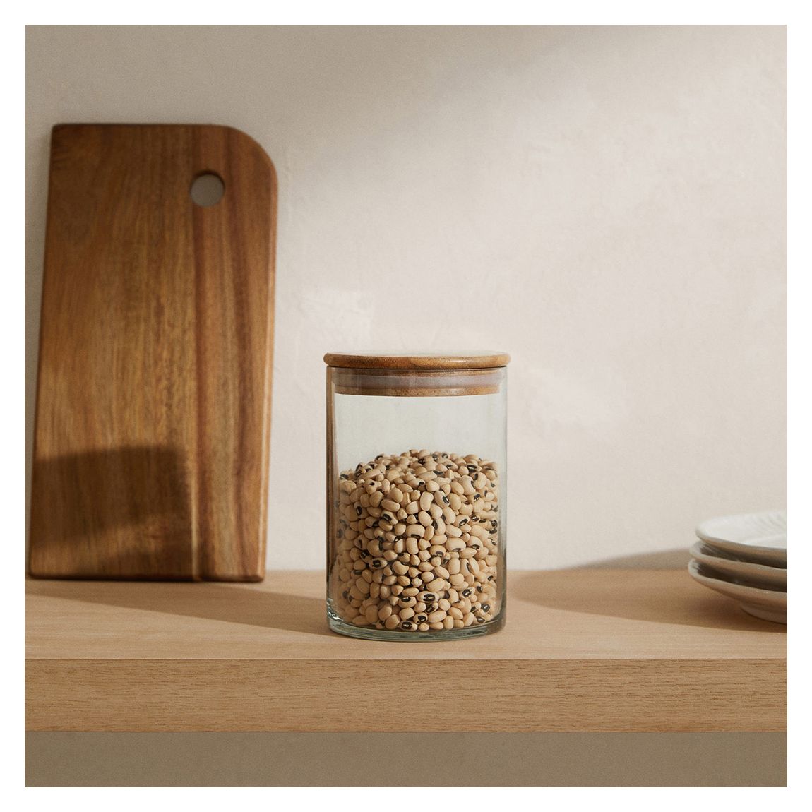 Glass Jar with Wood Lid, 32x10cm main product photo
