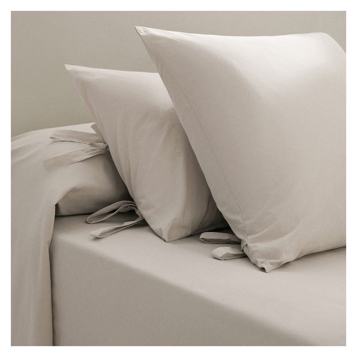Washed Cotton Pillowcase, White main product photo