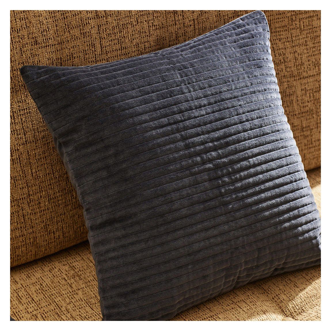 100% Cotton Velour Cushion Case, Navy main product photo