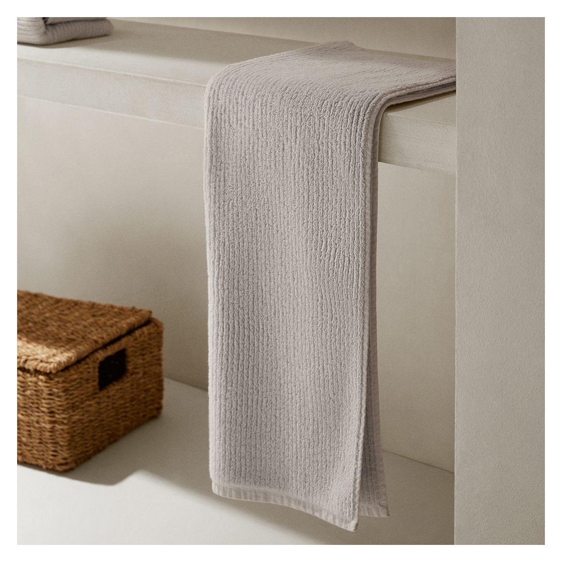 Soft Cotton Bath Mat, White main product photo