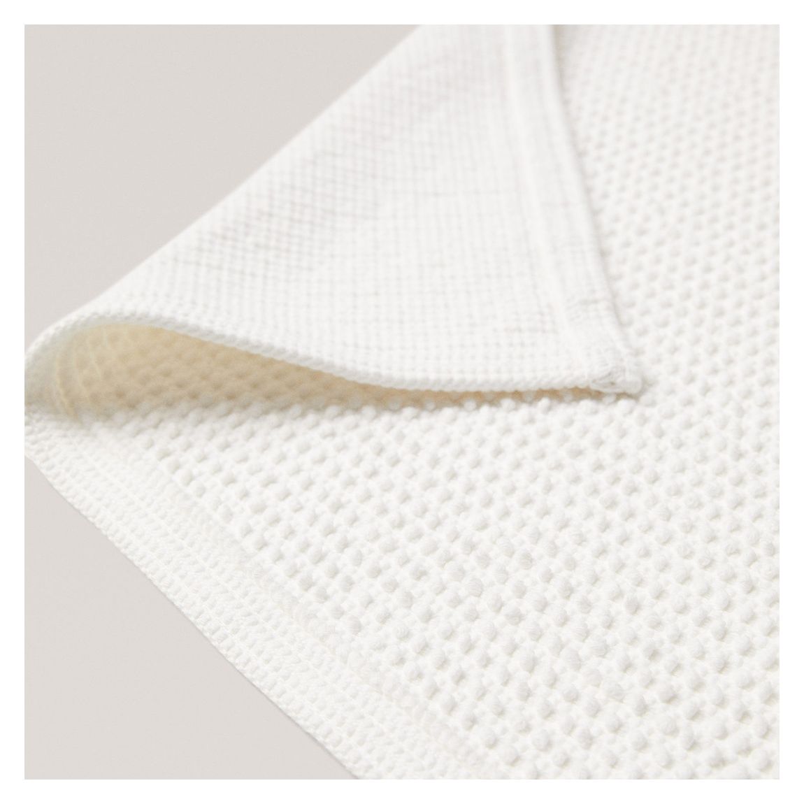 Textured 100% Cotton Rug, White main product photo