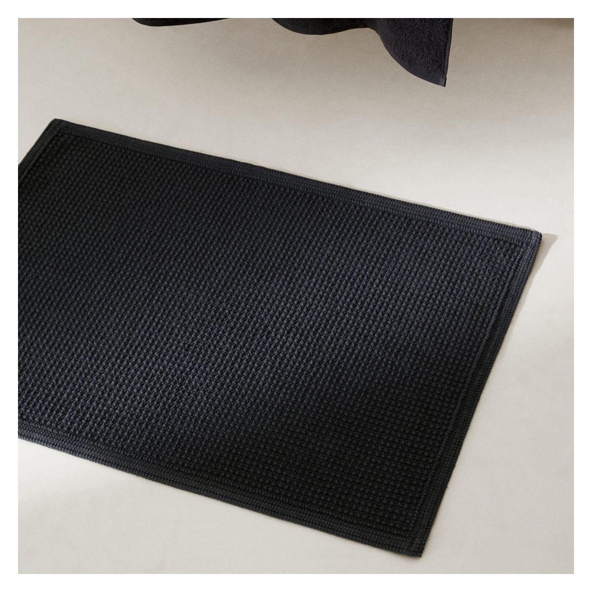 Textured 100% Cotton Rug, Navy main product photo