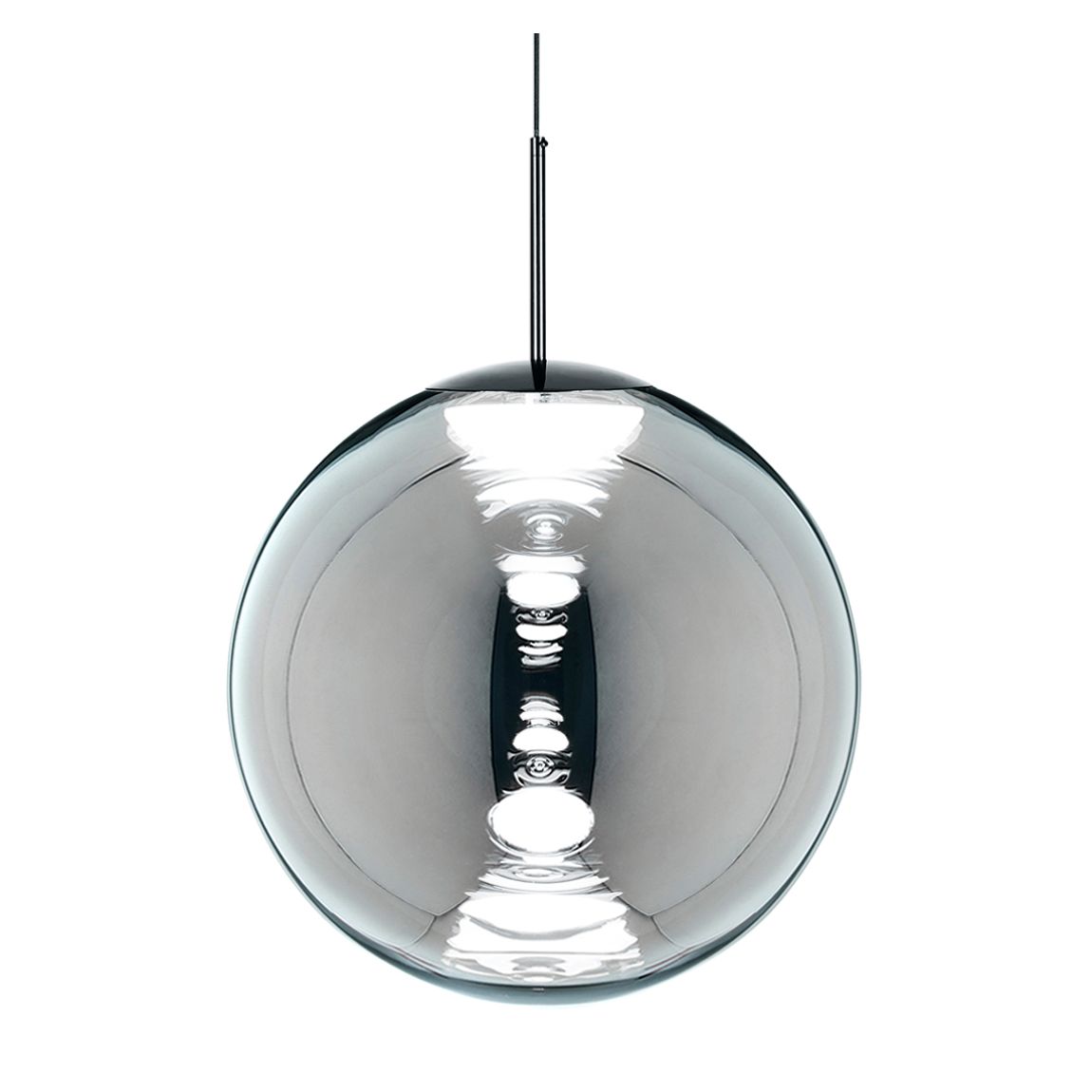 Globe Shade 25cm/10in Silver Pendant main product photo