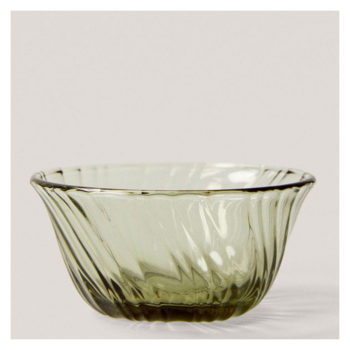 Grey Transparent Embossed Glass Bowl main product photo