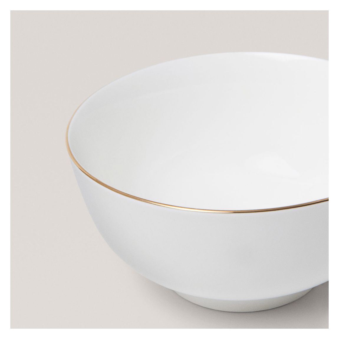 White Gold-Rimmed Bowl main product photo