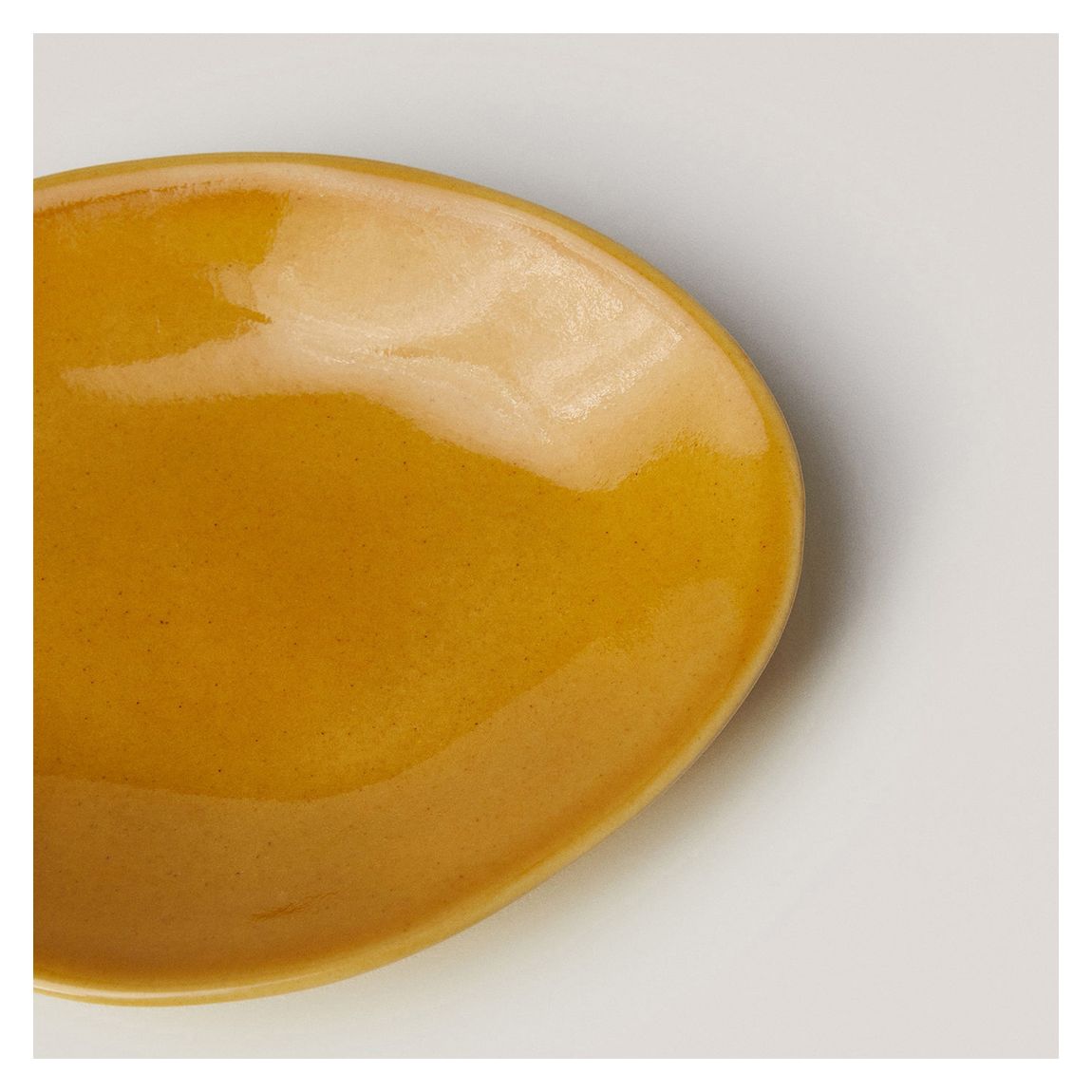 Mustard Stoneware Bread Plate main product photo