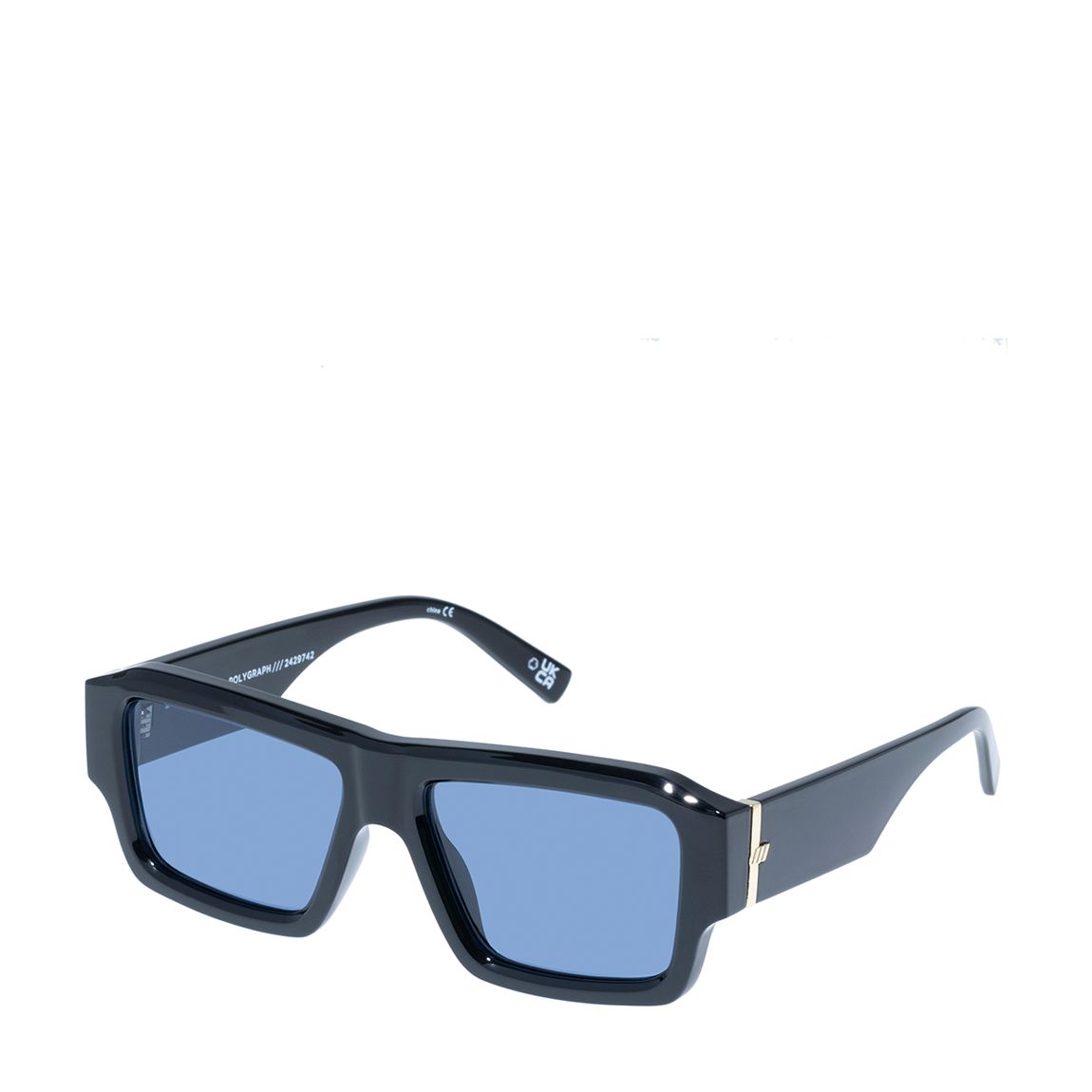 Women's Black Polygraph Sunglasses 55mm main product photo