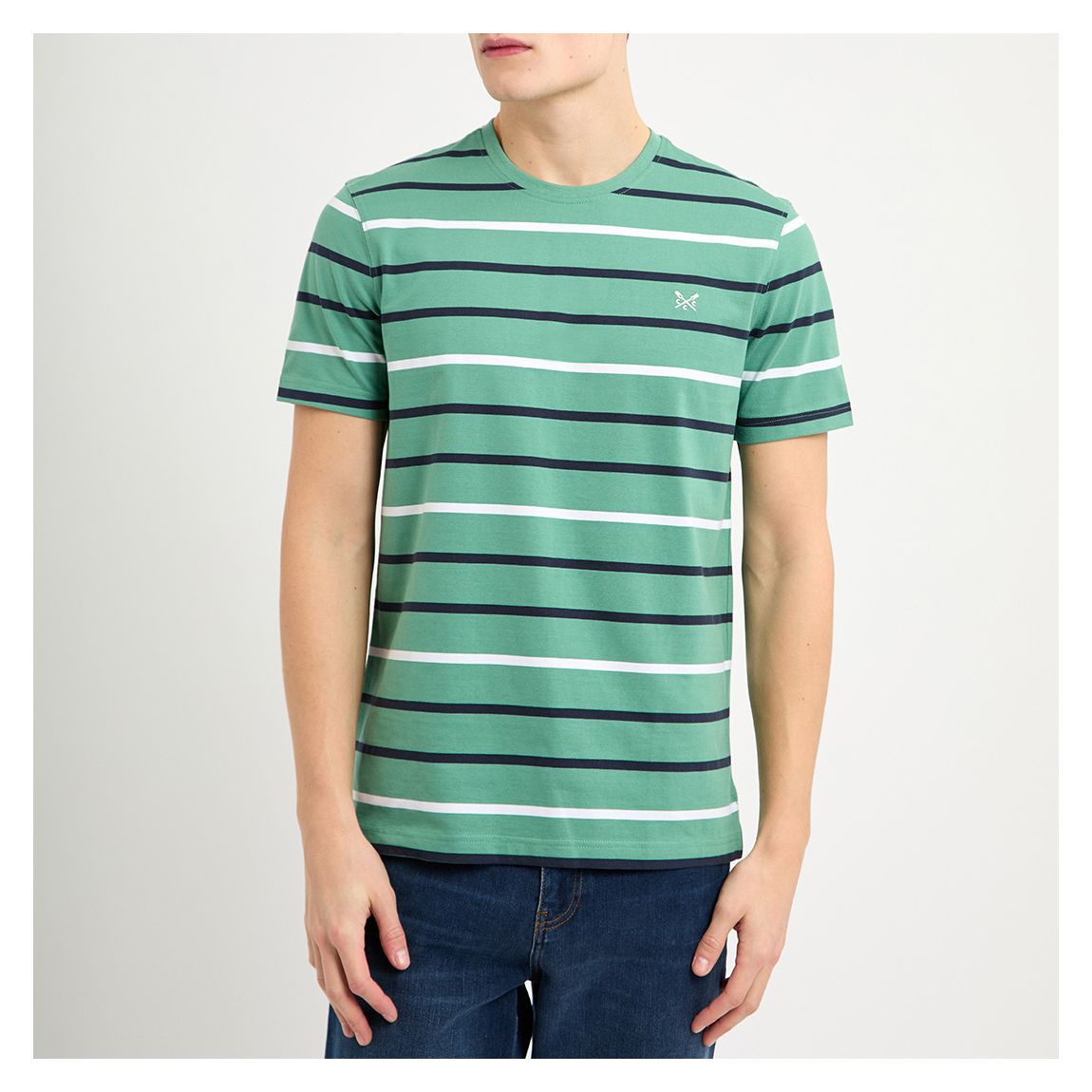 Green Striped Classic T-Shirt main product photo