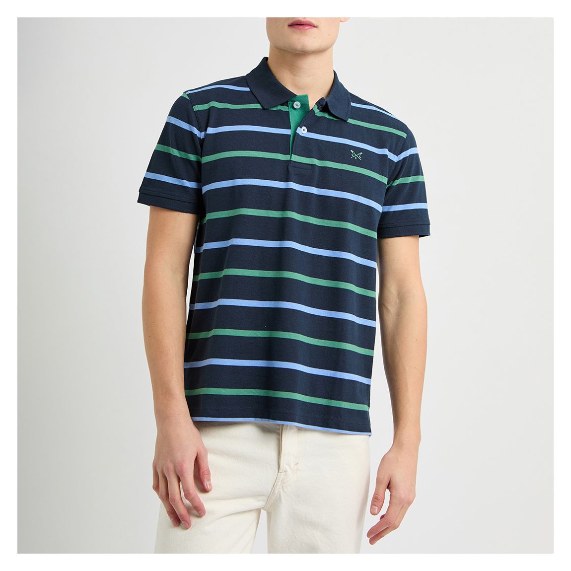 Navy Multi Stripe Polo Shirt main product photo
