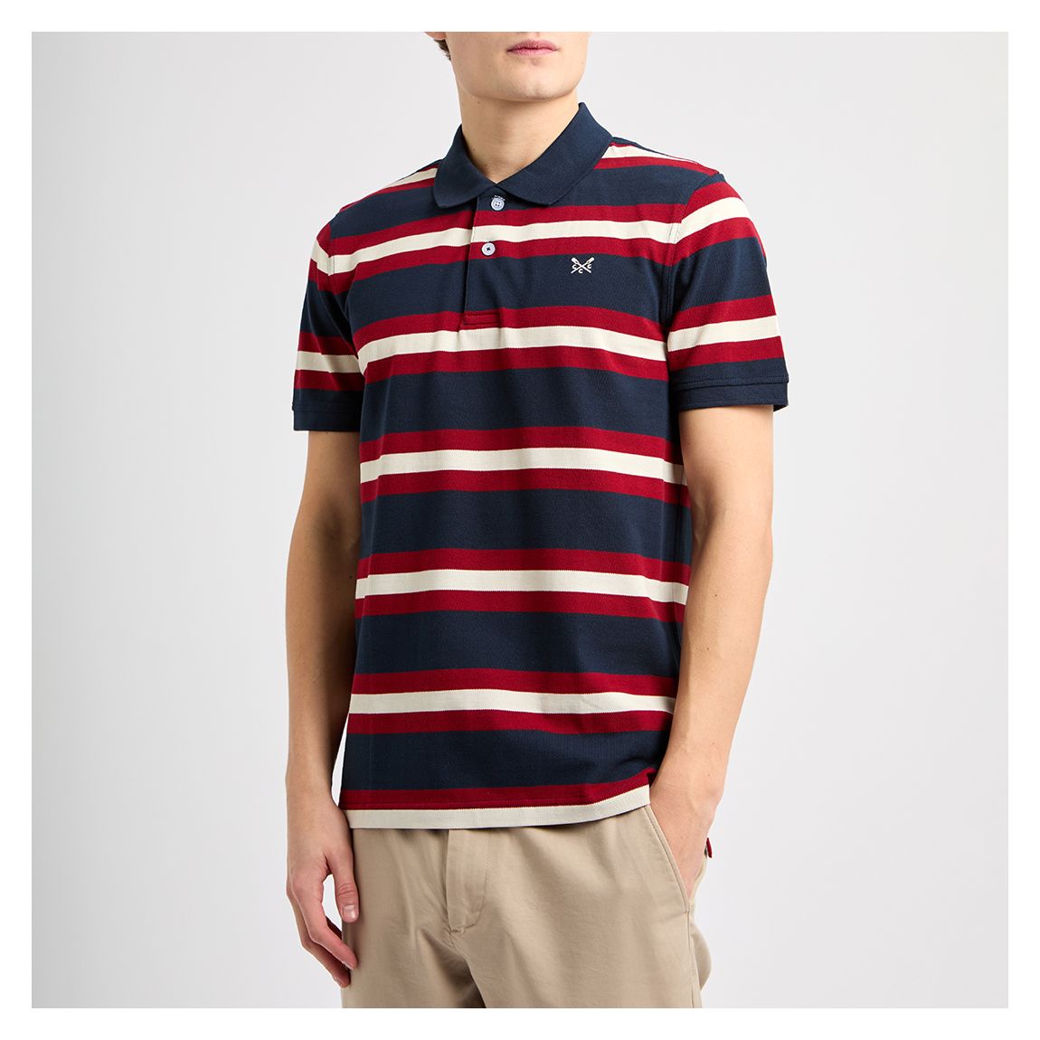 Navy/Red Stripe Polo Shirt main product photo