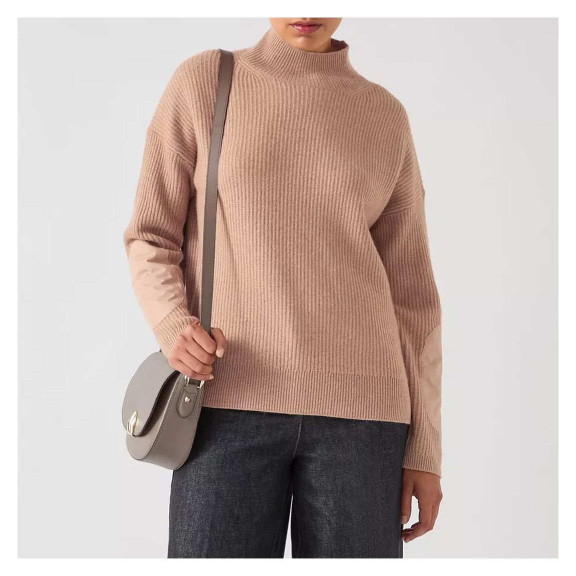 Blush Everly Ribbed Turtleneck Jumper main product photo