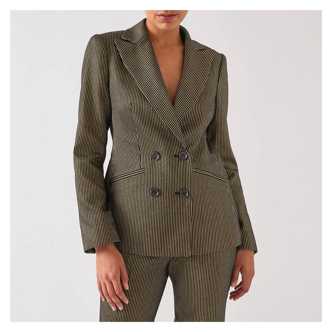 Black/Gold Bella Metallic Blazer main product photo