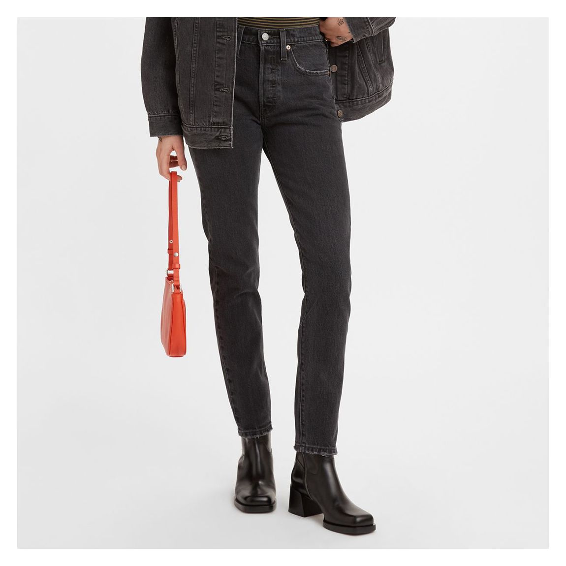 Black 501® Slim Straight Jeans main product photo