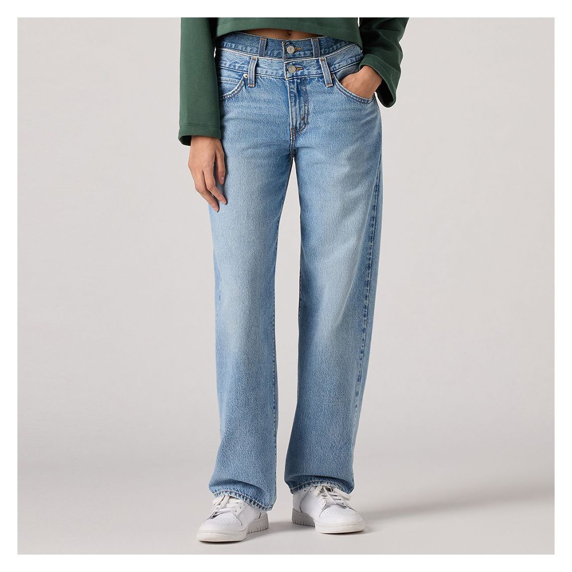 Blue '94 Layered Baggy Jeans main product photo