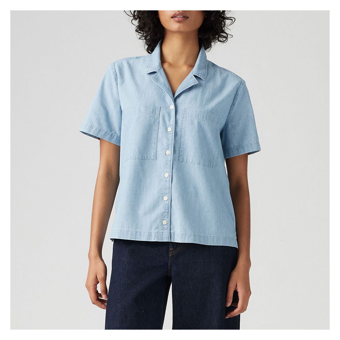 Blue Sonny Boxy Denim Shirt main product photo