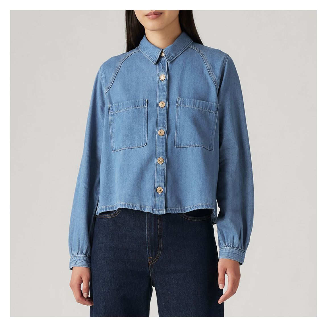 Mid Blue Tyla Denim Shirt main product photo