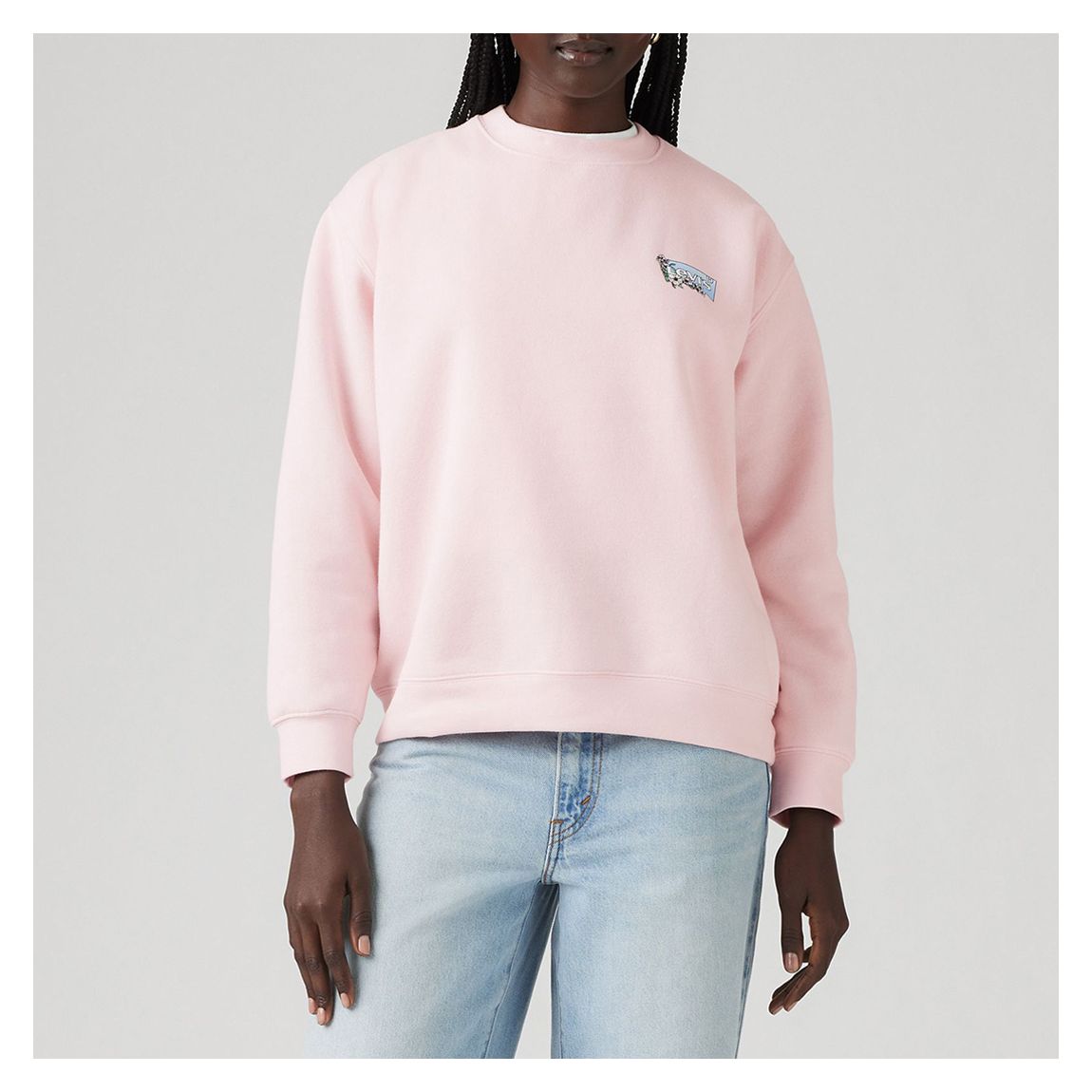 Pink Everyday Graphic Cotton Blend Sweatshirt main product photo