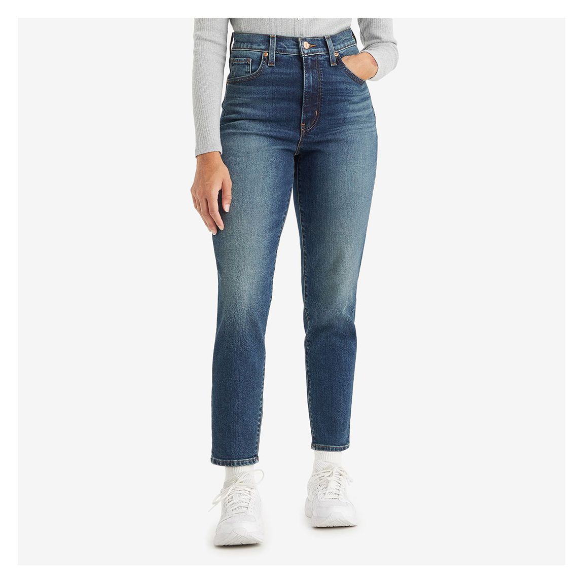 Dark Blue High Waisted Mom Jeans main product photo
