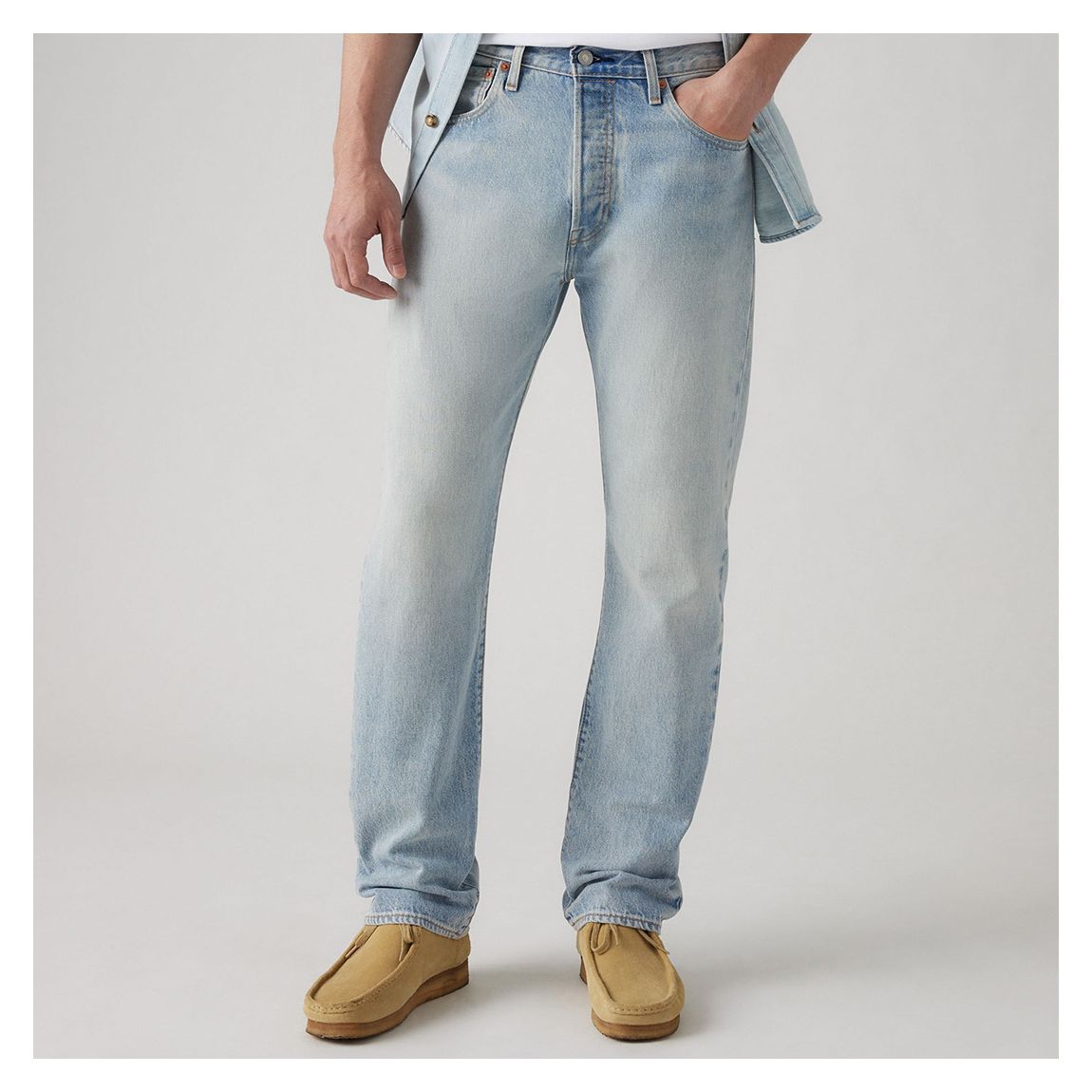 Light Blue 501™ Relaxed Straight Leg Jeans main product photo