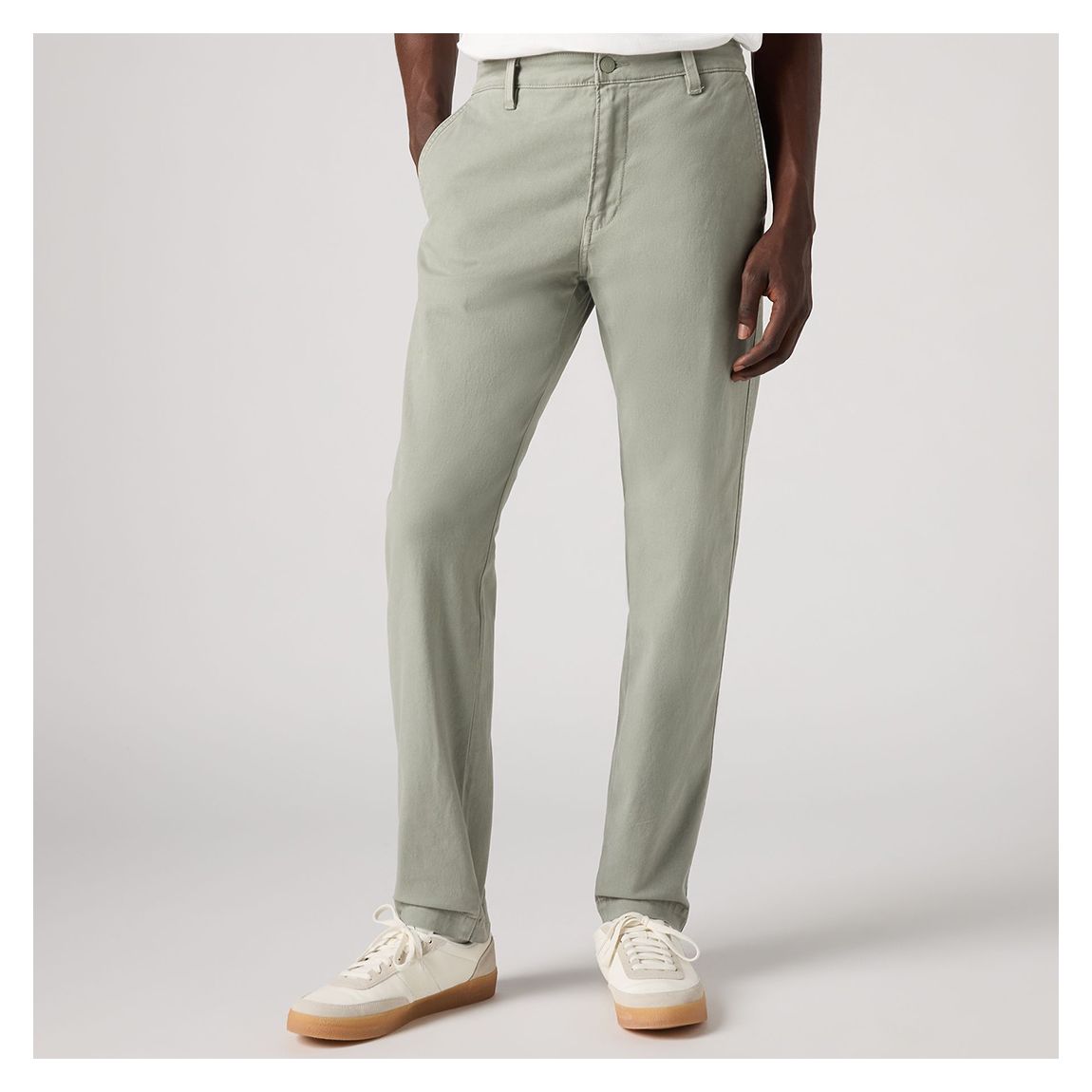 Sage Green Straight Chino Trousers main product photo